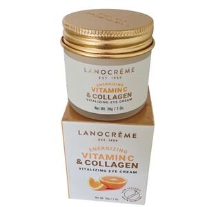 LANOCRÈME Vitamin‎ C & Collagen Vitalizing Eye Cream New Zealand Made, 1 oz NIB